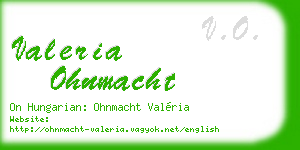 valeria ohnmacht business card